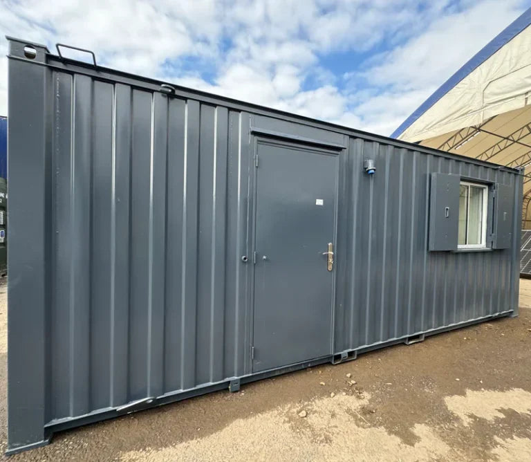 21ft x 8ft Container Office Cabin | Portable Anti-Vandal Building
