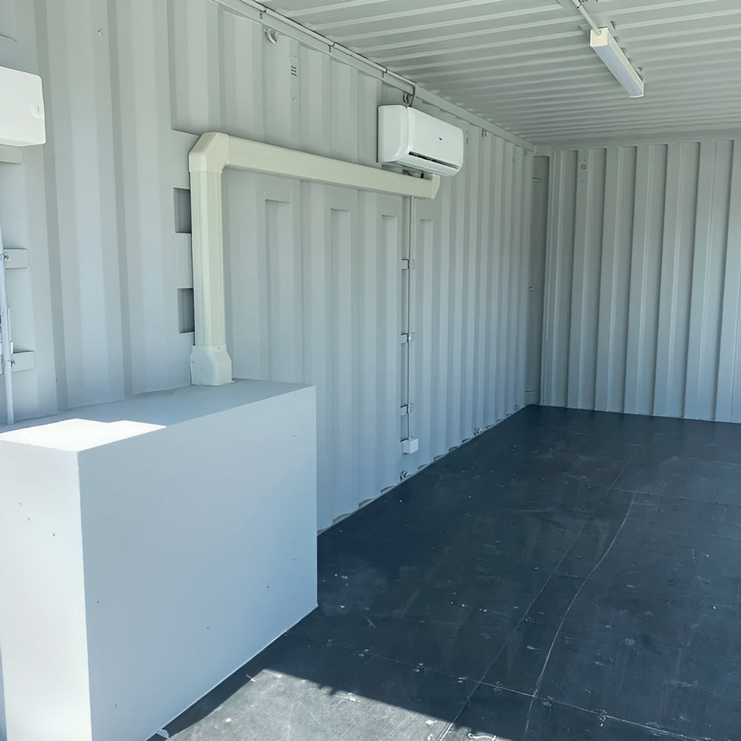 Modified 20FT container office with Glass door & AC
