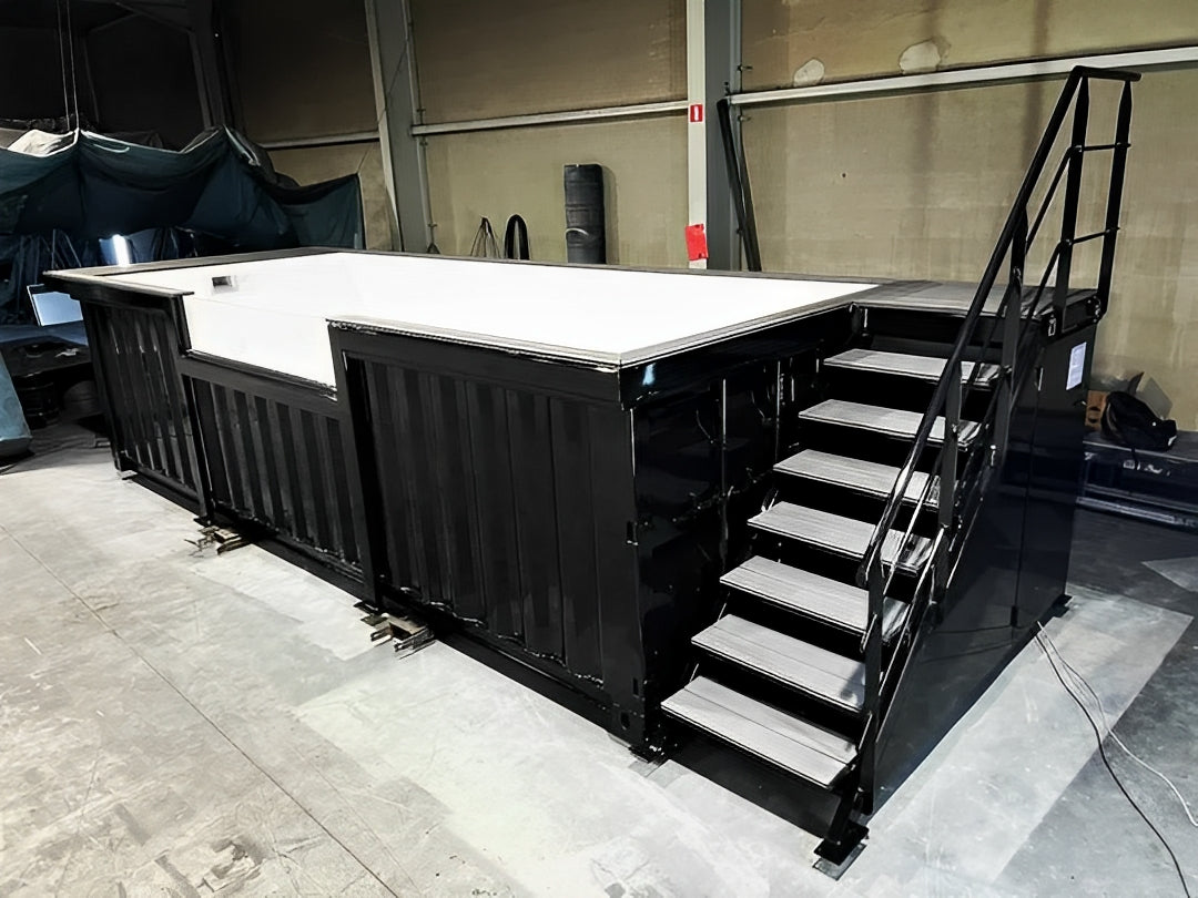 20ft Shipping Container Swimming Pool with Convenient Side Staircase