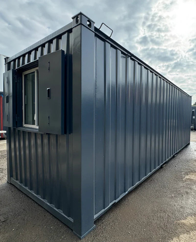 21ft x 8ft Container Office Cabin | Portable Anti-Vandal Building