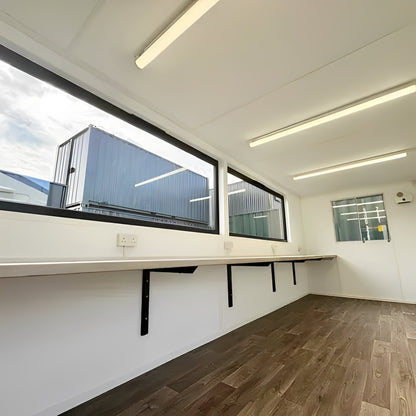 21ft x 8ft Custom Cabin Office / Canteen | Picture Windows | Portable Building