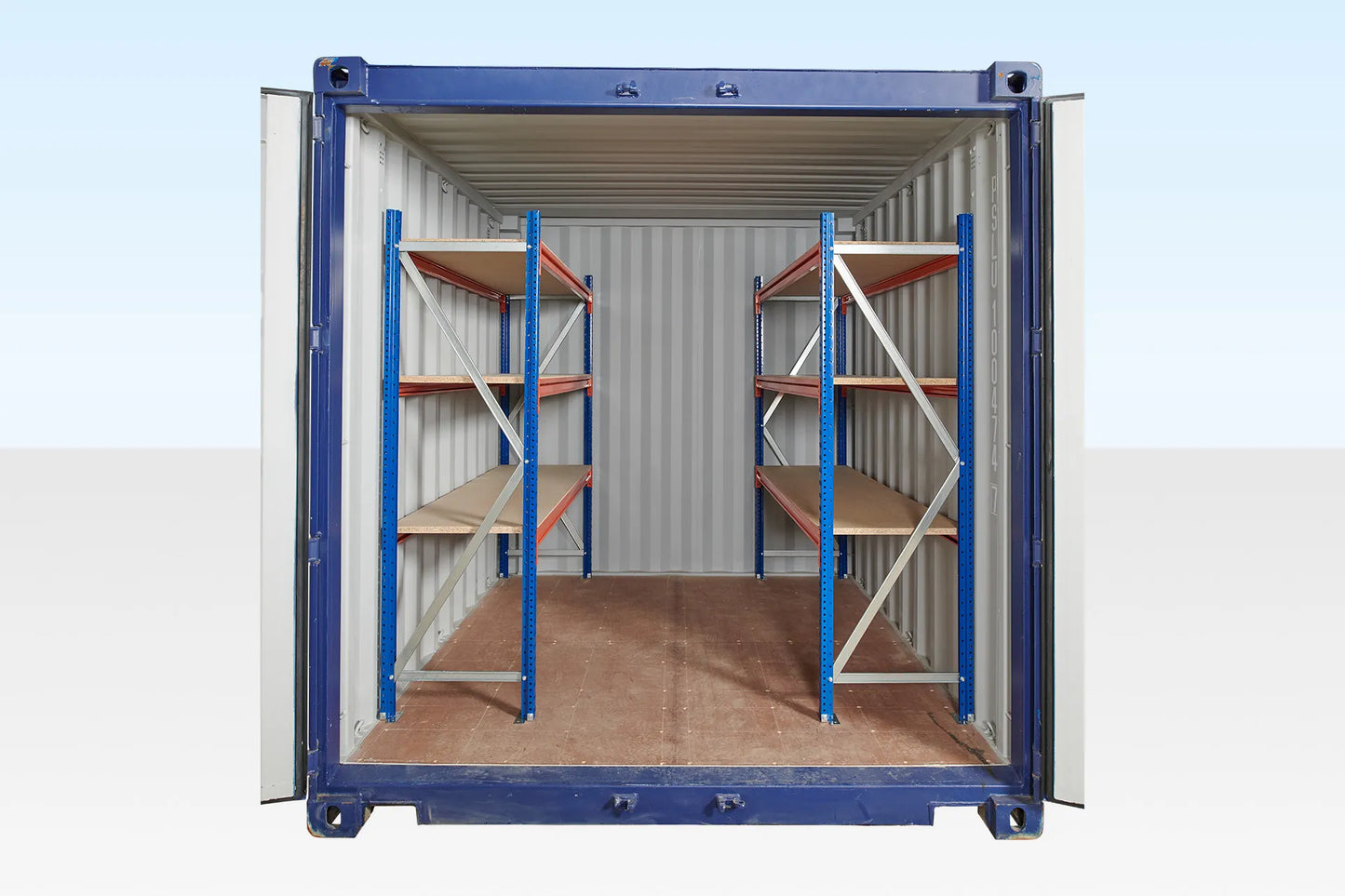 Adjustable, Heavy Duty Three Tier Container Racking (Single Bay)