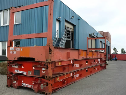 40Ft X 8Ft Used Flat Rack Shipping Container