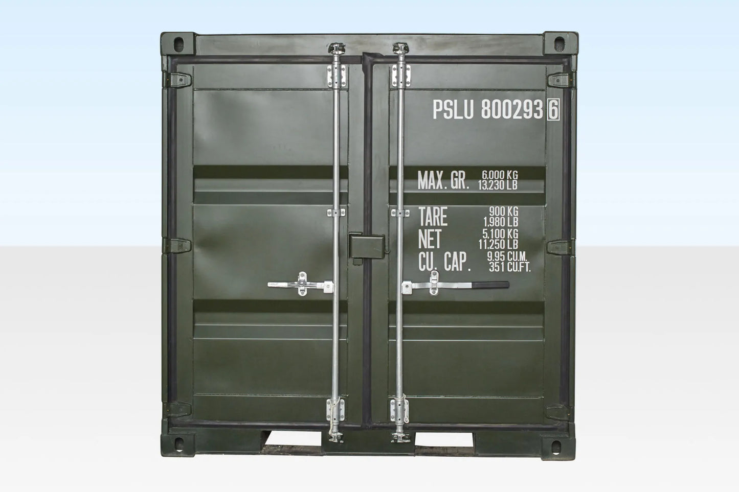 8Ft One Trip Shipping Container (Green)
