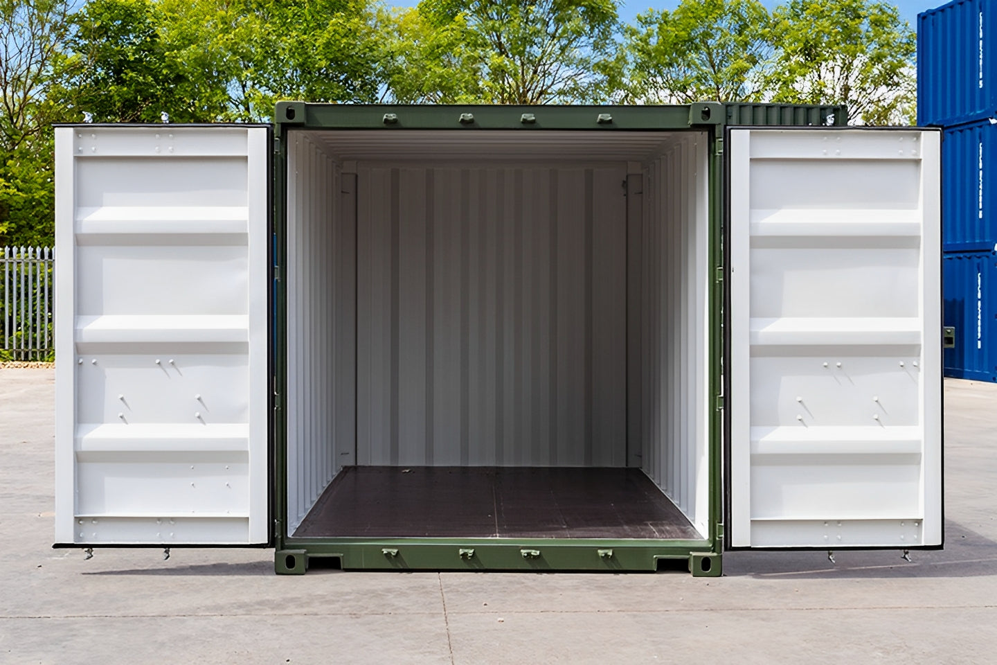 10Ft X 8Ft Shipping Container (One Trip) – Green