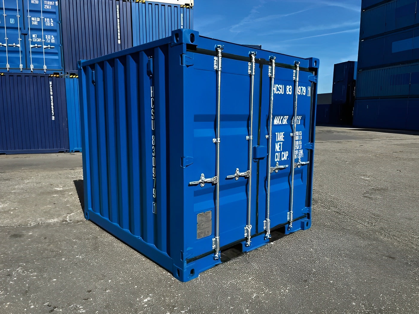 8Ft Shipping Container One Trip Blue