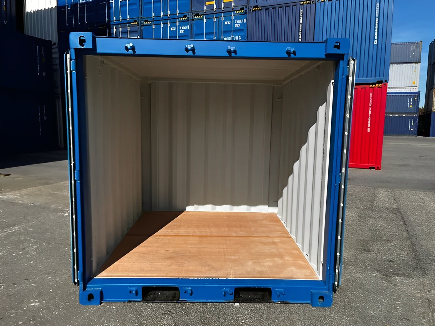 8Ft Shipping Container One Trip Blue
