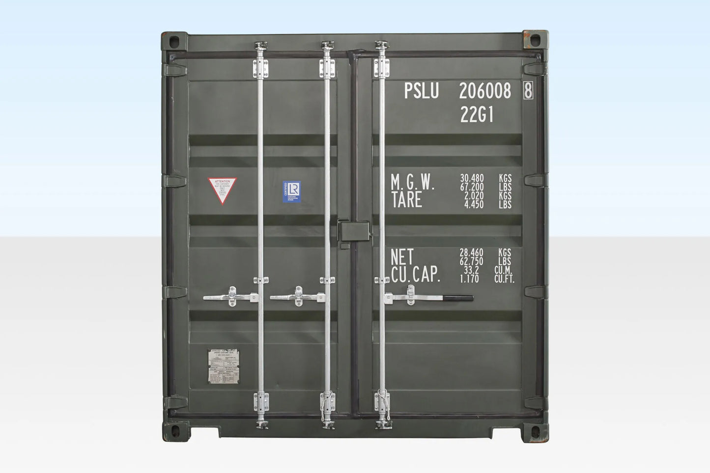 20Ft Shipping Container (One Trip) – Dark Green