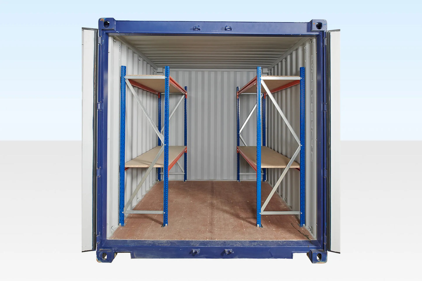 Adjustable, Heavy Duty Two Tier Container Racking (Single Bay)