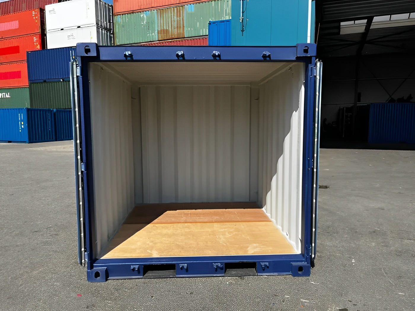 8Ft Shipping Container One Trip Blue