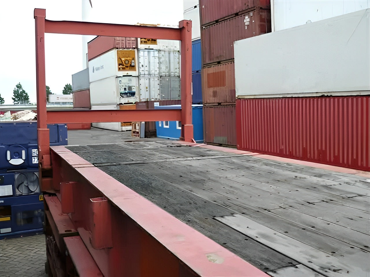 40Ft X 8Ft Used Flat Rack Shipping Container