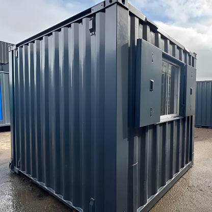 10ft × 8ft Shipping Container Office | Portable Anti-Vandal Building
