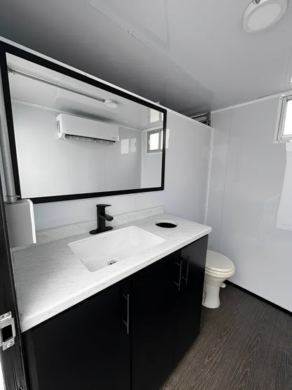 Upscale 2 Station Portable Restroom Trailer 7′ x 14′