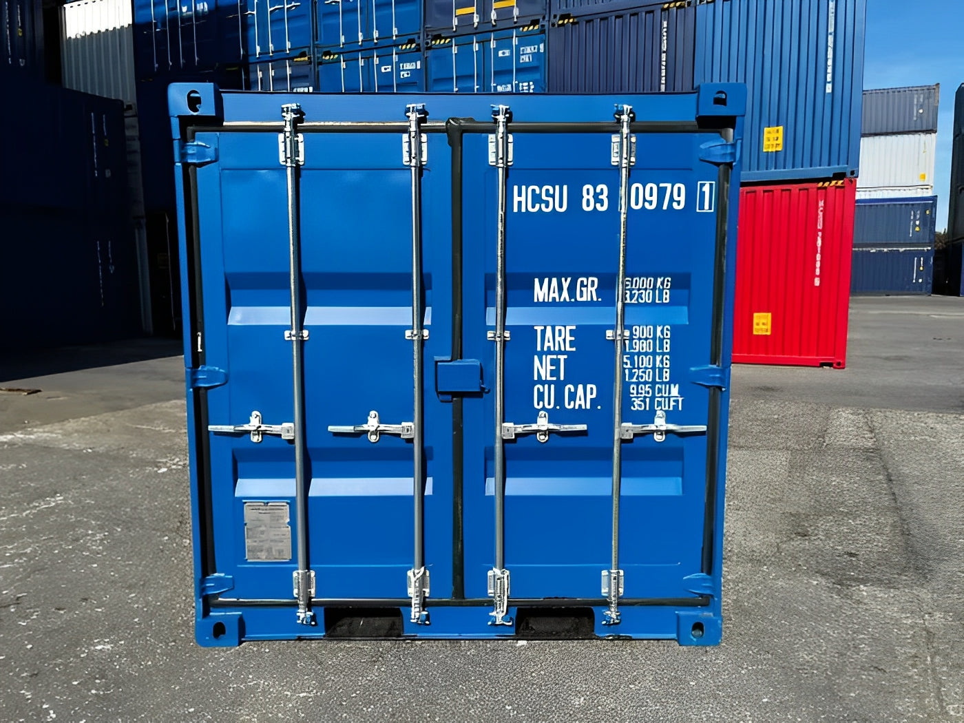 8Ft Shipping Container One Trip Blue